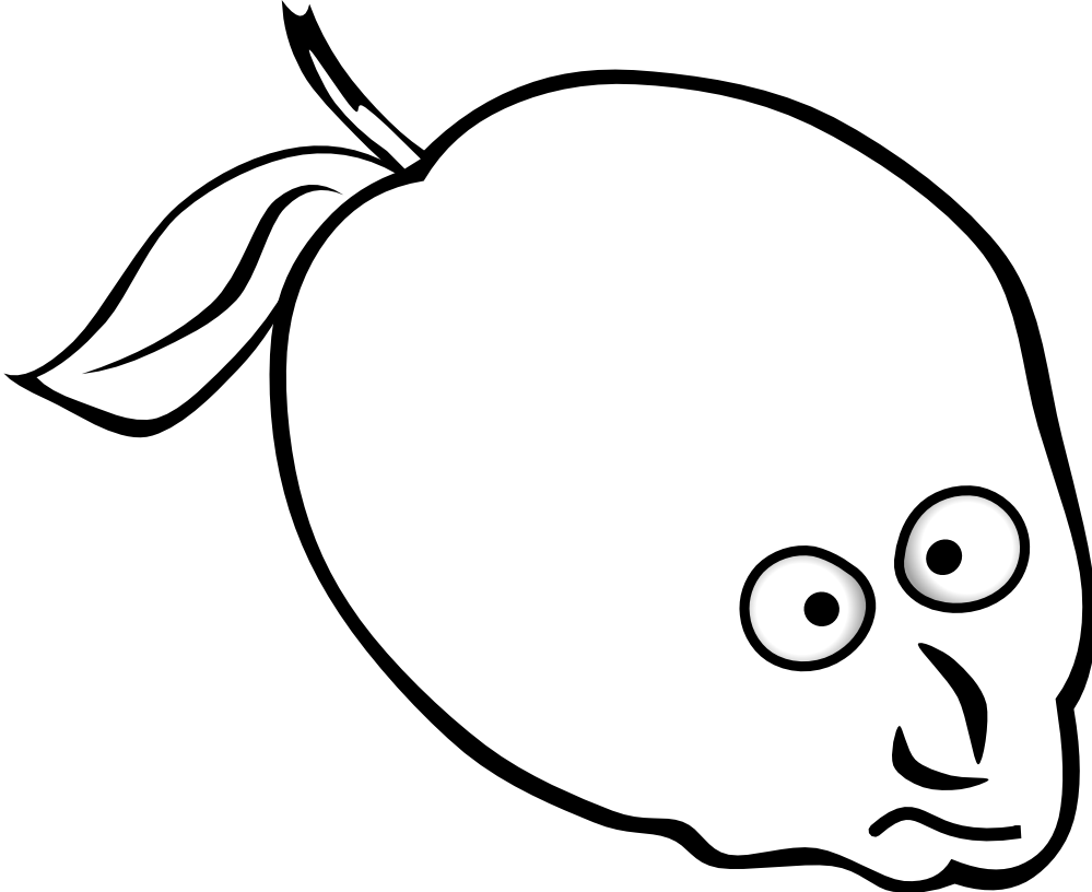 Food Lemon Black White Line Art 999px 70 - Clip Art - Free Transparent PNG Clipart Images Download. - Food Transparent PNG Free Download