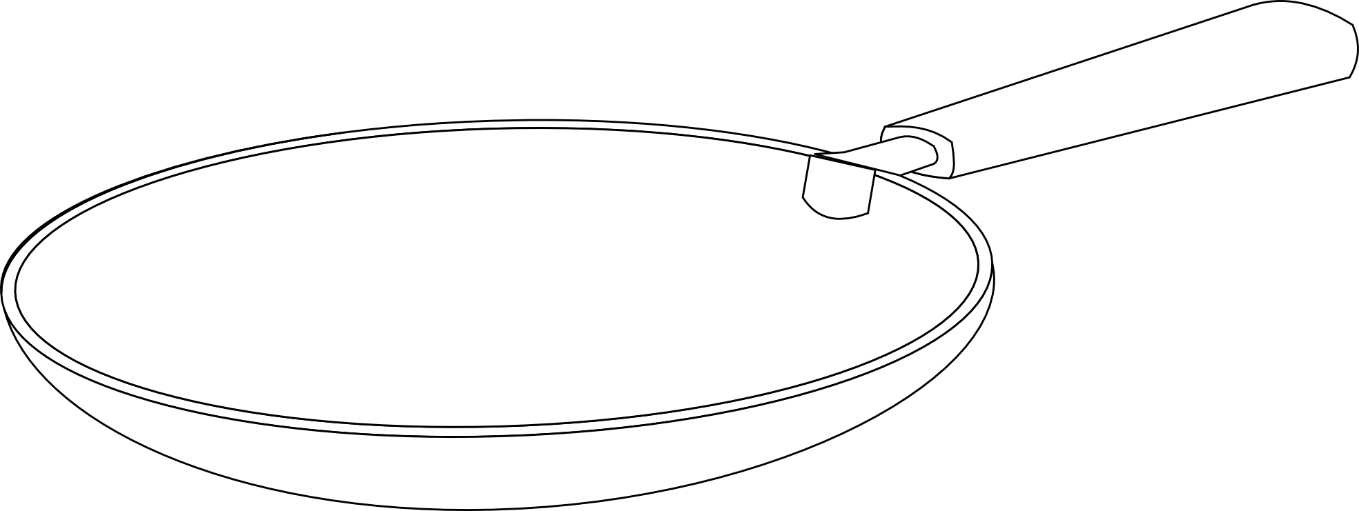 Food Padella Frying Pan Black White Line Art Scalable - Black And White Frying Pan - Free Transparent PNG Clipart Images Download. - Food Transparent PNG Free Download