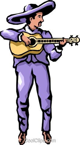 Guitar Player Royalty Free Vector Clip Art Illustration - Mexican Food - Free Transparent PNG Clipart Images Download. - Food Transparent PNG Free Download