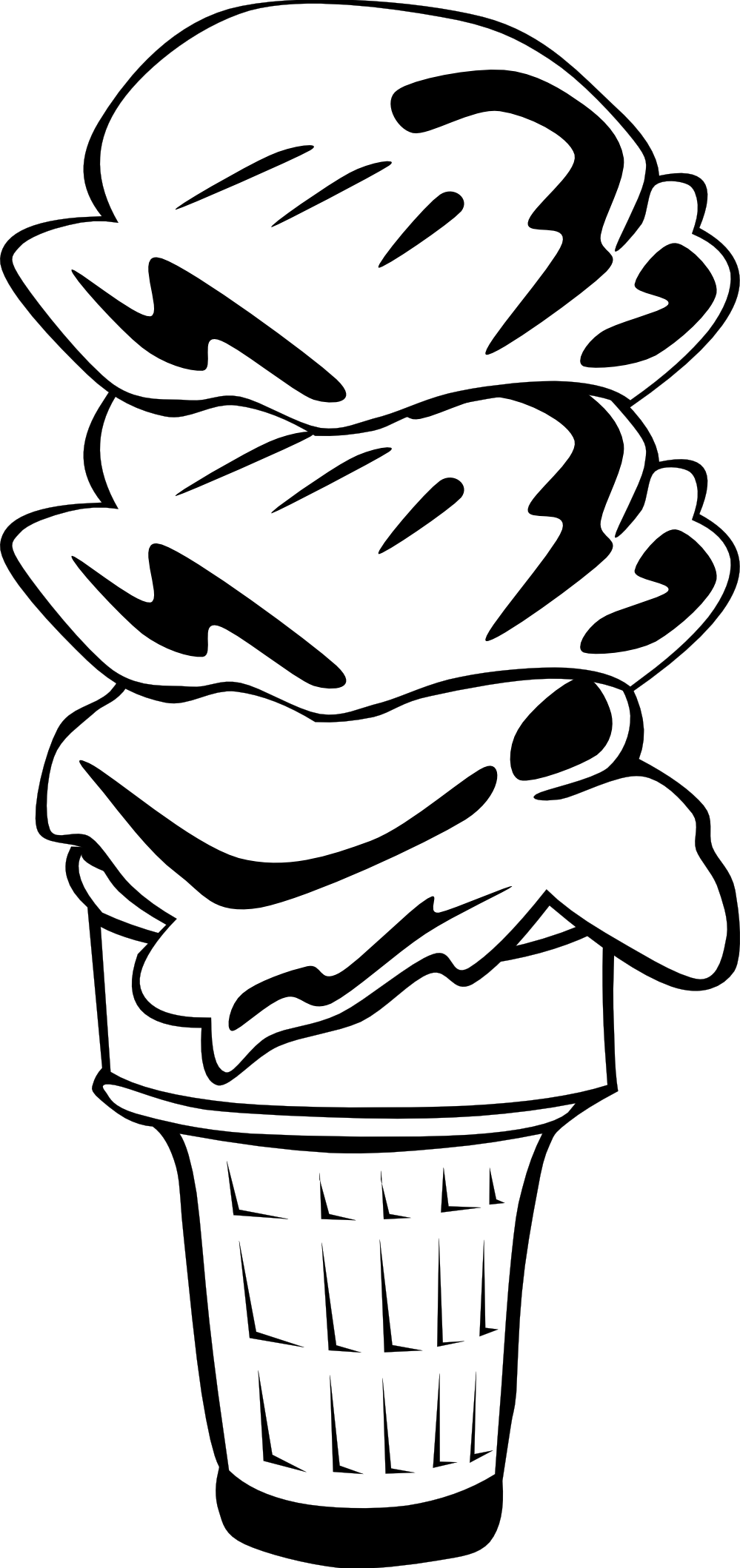 Fast Food, Desserts, Ice Cream Cone, Triple Clipart - Ice Cream Cone Clip Art - Free Transparent PNG Clipart Images Download. - Food Transparent PNG Free Download