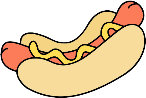 Hotdog And Hamburger Clipart - Hot Dog Food Clipart - Free Transparent PNG Clipart Images Download. - Food Transparent PNG Free Download