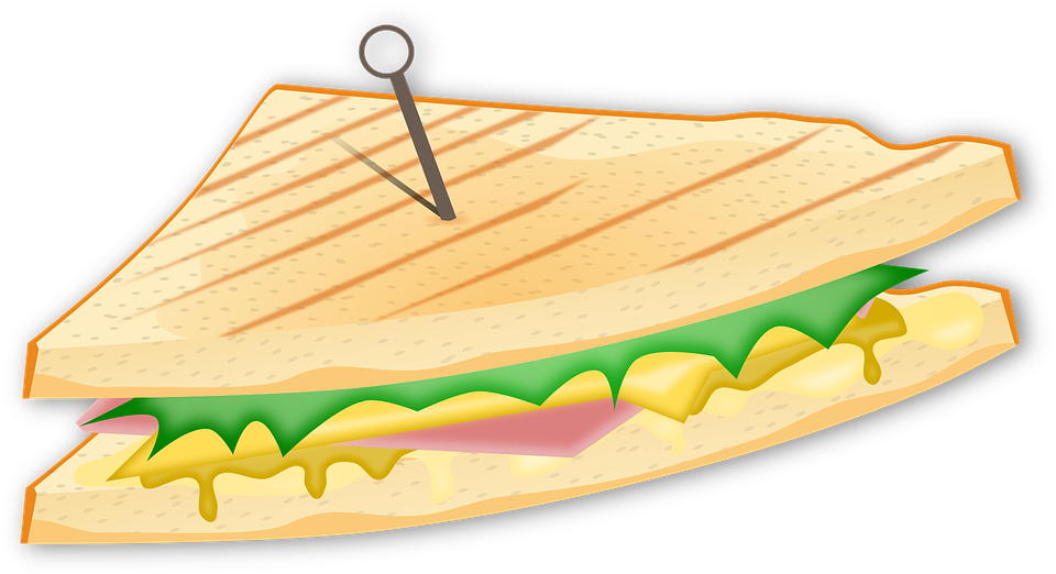 Sandwich Bread Cheese Food Ham Fast Food S - Ham And Cheese Sandwich Clipart - Free Transparent PNG Clipart Images Download. - Food Transparent PNG Free Download