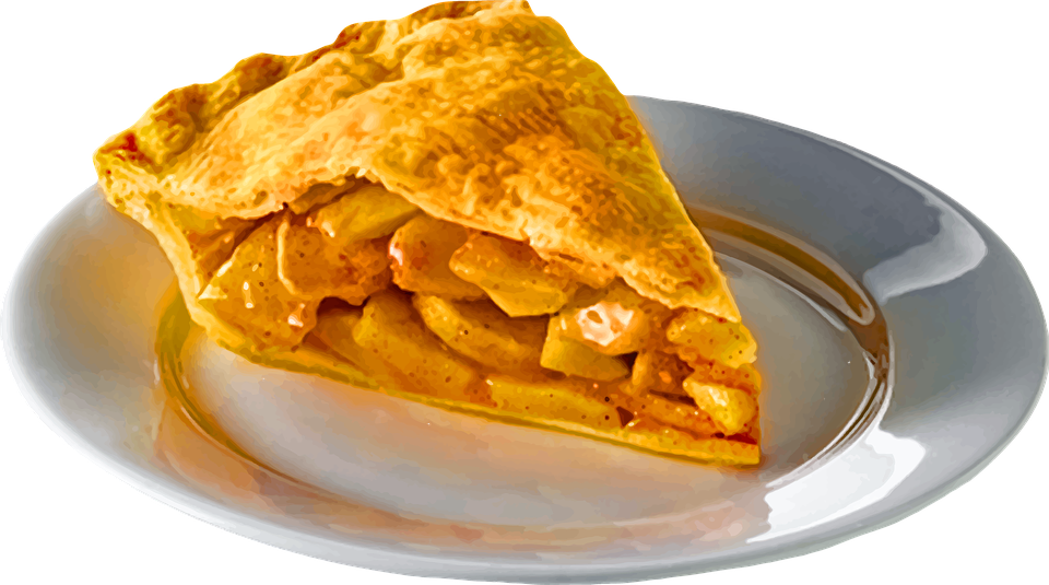 Apple Pie, Slice, Plate, Food, Sweet, Tasty, Pastry - Slice Of Pie On Plate, HD Png Download - Food Transparent PNG Free Download