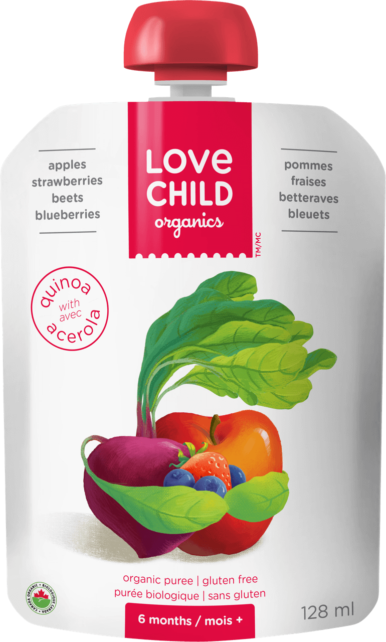 Strawberries, Beets Blueberries - Love Child Organics Baby Food Pouch With Quinoa Transparent PNG - 770x1280 - Free Download on - Food Transparent PNG Free Download