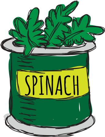 10 Foods To Make You Happy - Spinach Can Cartoon - Free Transparent PNG Clipart Images Download. - Food Transparent PNG Free Download