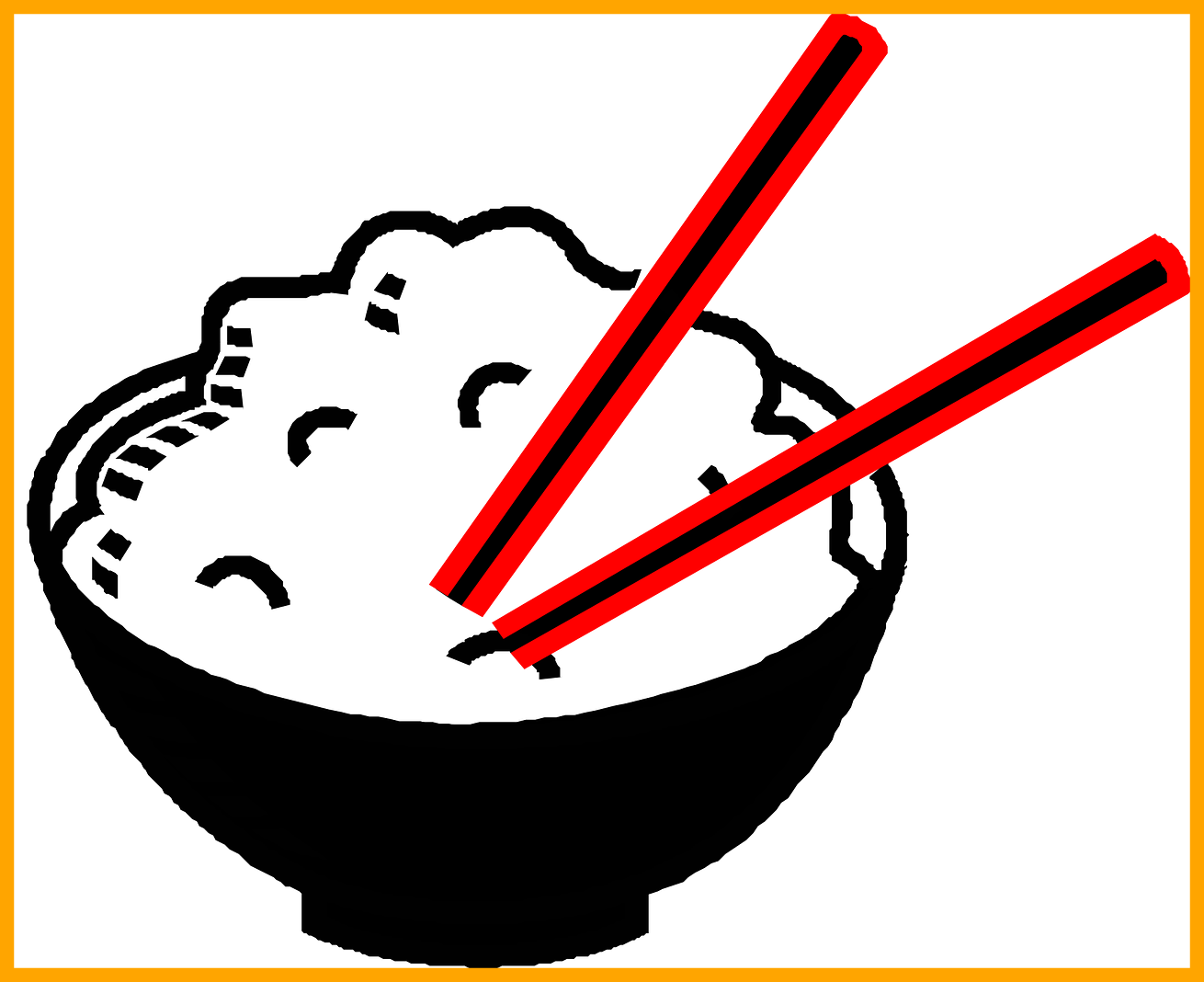 Stunning Rice Bowl Chopsticks Asian Food Tattoos Pics - Food Clipart Black And White - Free Transparent PNG Clipart Images Download. - Food Transparent PNG Free Download