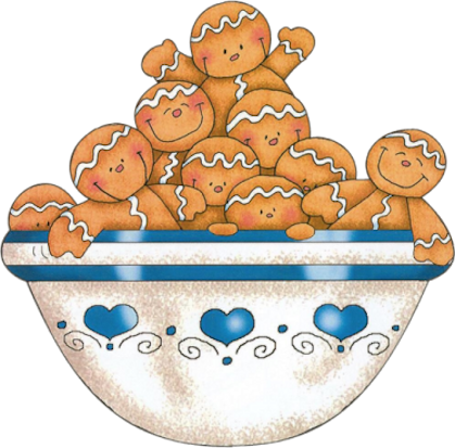 Gingerbread Men In Bowl - Christmas Food Animated Gifs - Free Transparent PNG Clipart Images Download. - Food Transparent PNG Free Download