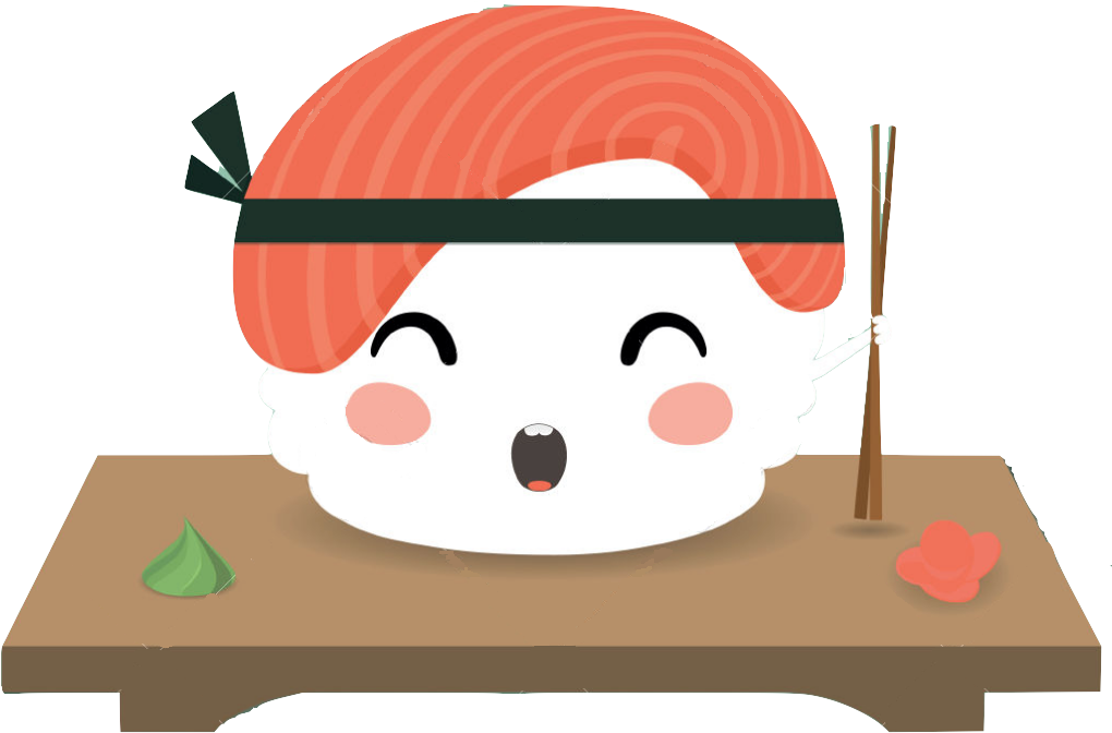 Welcome Sushi - Cute Cartoon Japanese Food - Free Transparent PNG Clipart Images Download. - Food Transparent PNG Free Download