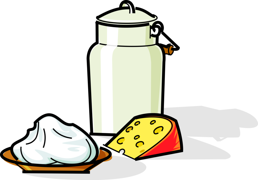 Vector Illustration Of Russian Cuisine Tvorog Russian - Dairy Foods Clipart - Free Transparent PNG Clipart Images Download. - Food Transparent PNG Free Download