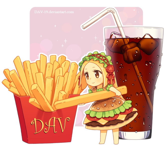 Com Dsav Food Fast Food Product - Chibi Girl Food - Free Transparent PNG Clipart Images Download. - Food Transparent PNG Free Download