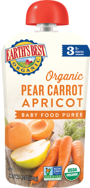 Pear Carrot Apricot Baby Food Puree - Earth's Best Carrot Apricot Pear Puree Transparent PNG - 289x600 - Free Download on - Food Transparent PNG Free Download