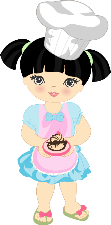 Food Clipart, Girl Clipart, Pastry Chef, Art Girl, - Desenho Chef De Cozinha Menina Png - Free Transparent PNG Clipart Images Download. - Food Transparent PNG Free Download