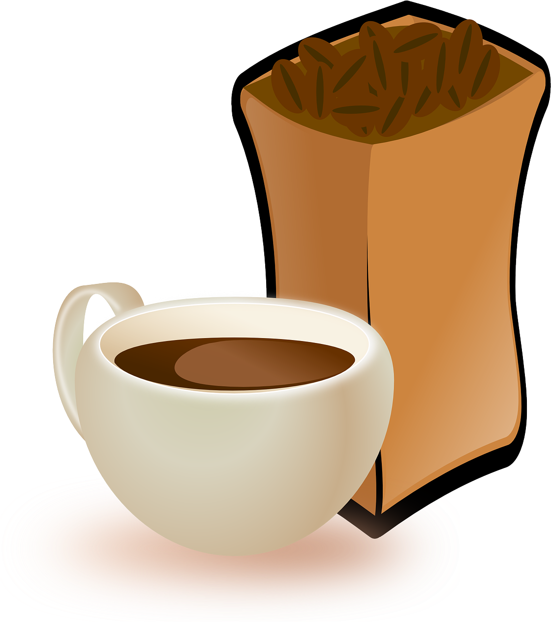 Food, Cup Coffee Coffee Beans Food Drink Beverag - Coffee Beans Clip Art - Free Transparent PNG Clipart Images Download. - Food Transparent PNG Free Download