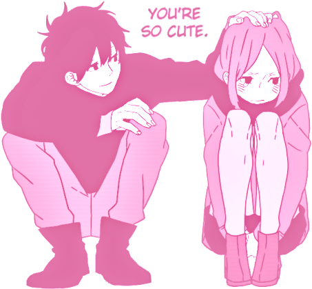 Anime Manga Girl Cute Kawaii Pink Love Japanese Couple - Cute Anime Couples Gaming Transparent PNG - 500x436 - Free Download on - Food Transparent PNG Free Download