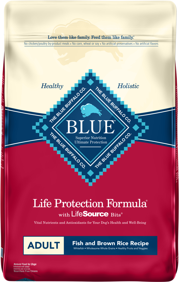 Blue Buffalo Life Protection Adult Fish And Brown Rice - Blue Buffalo Senior Dog Food Small Transparent PNG - 1000x1000 - Free Download on - Food Transparent PNG Free Download