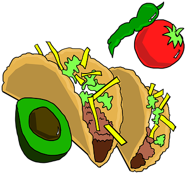 Tacos, Taco, Mexican, Mexican Food - Taco Cartoon Transparent Background - Free Transparent PNG Clipart Images Download. - Food Transparent PNG Free Download