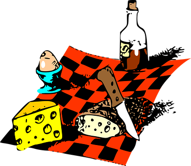 Food, Picnic, Cheese, French Bread - Animated Pictures Of Picnics - Free Transparent PNG Clipart Images Download. - Food Transparent PNG Free Download