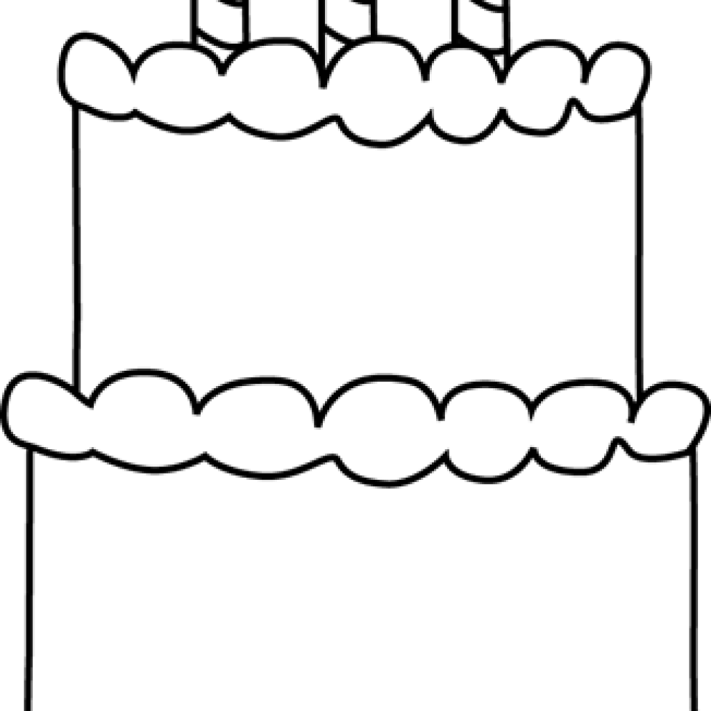 Birthday Cake Clipart Black And White Black And White - Black And White Birthday Cake Clip Art - Free Transparent PNG Clipart Images Download. - Food Transparent PNG Free Download