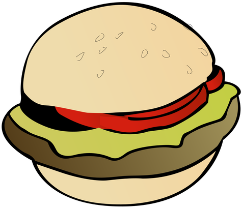 Burger Clipart Transparent Food - Cartoon Burger Transparent Background - Free Transparent PNG Clipart Images Download. - Food Transparent PNG Free Download