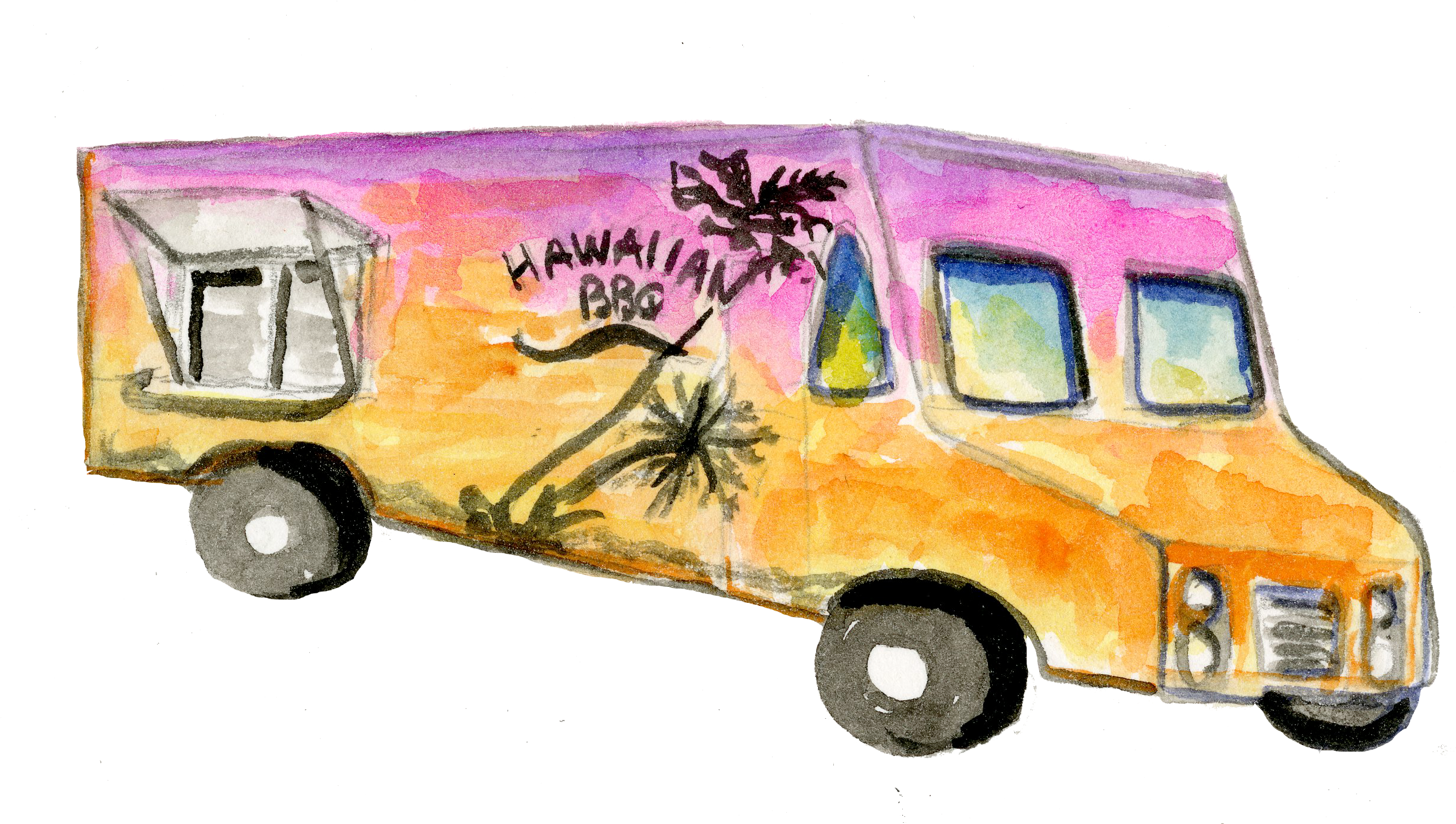 Hawaiian Bbq - Hawaiian Bbq Food Truck - Free Transparent PNG Clipart Images Download. - Food Transparent PNG Free Download