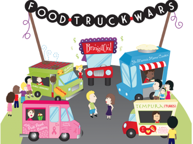 Wars Clipart War Zone - Cute Cartoon Food Trucks - Free Transparent PNG Clipart Images Download. - Food Transparent PNG Free Download