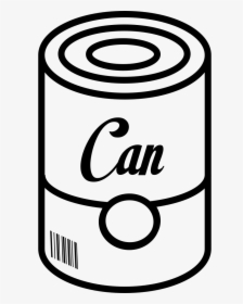 Can Of Food With Barcode - Canned Food Icon Transparent, HD Png Download - Food Transparent PNG Free Download