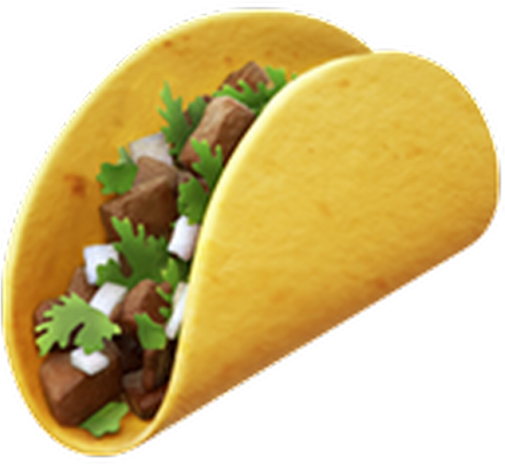 Taco Emoji Whatsapp Food Mexico Comida Mexicano Mexican - Taco Emoji Transparent Transparent PNG - 1024x1024 - Free Download on - Food Transparent PNG Free Download