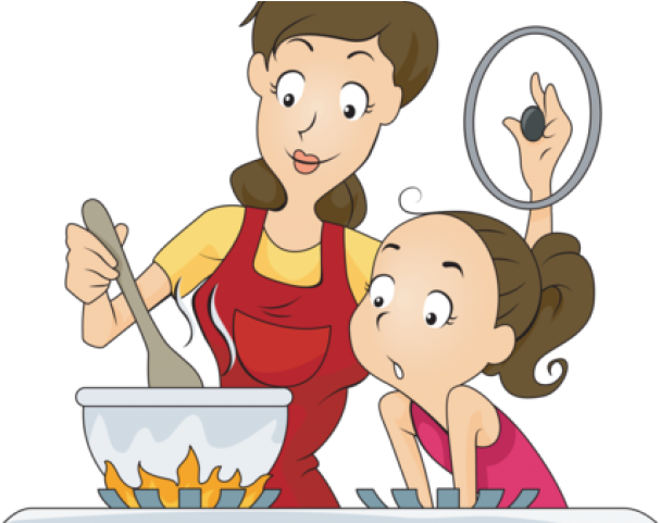 Animated Free On Dumielauxepices Net Covered Food - Cartoon Mom And Girl Transparent PNG - 640x480 - Free Download on - Food Transparent PNG Free Download
