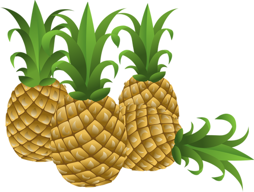 Pineapples Tropical Fruits Foods Edible Ye - 5'x7'area Rug - Free Transparent PNG Clipart Images Download. - Food Transparent PNG Free Download