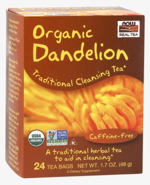 Dandelion Tea, Organic - Now Foods - Cleansing Herbal Tea Dandelion - 24 Tea Transparent PNG - 620x756 - Free Download on - Food Transparent PNG Free Download