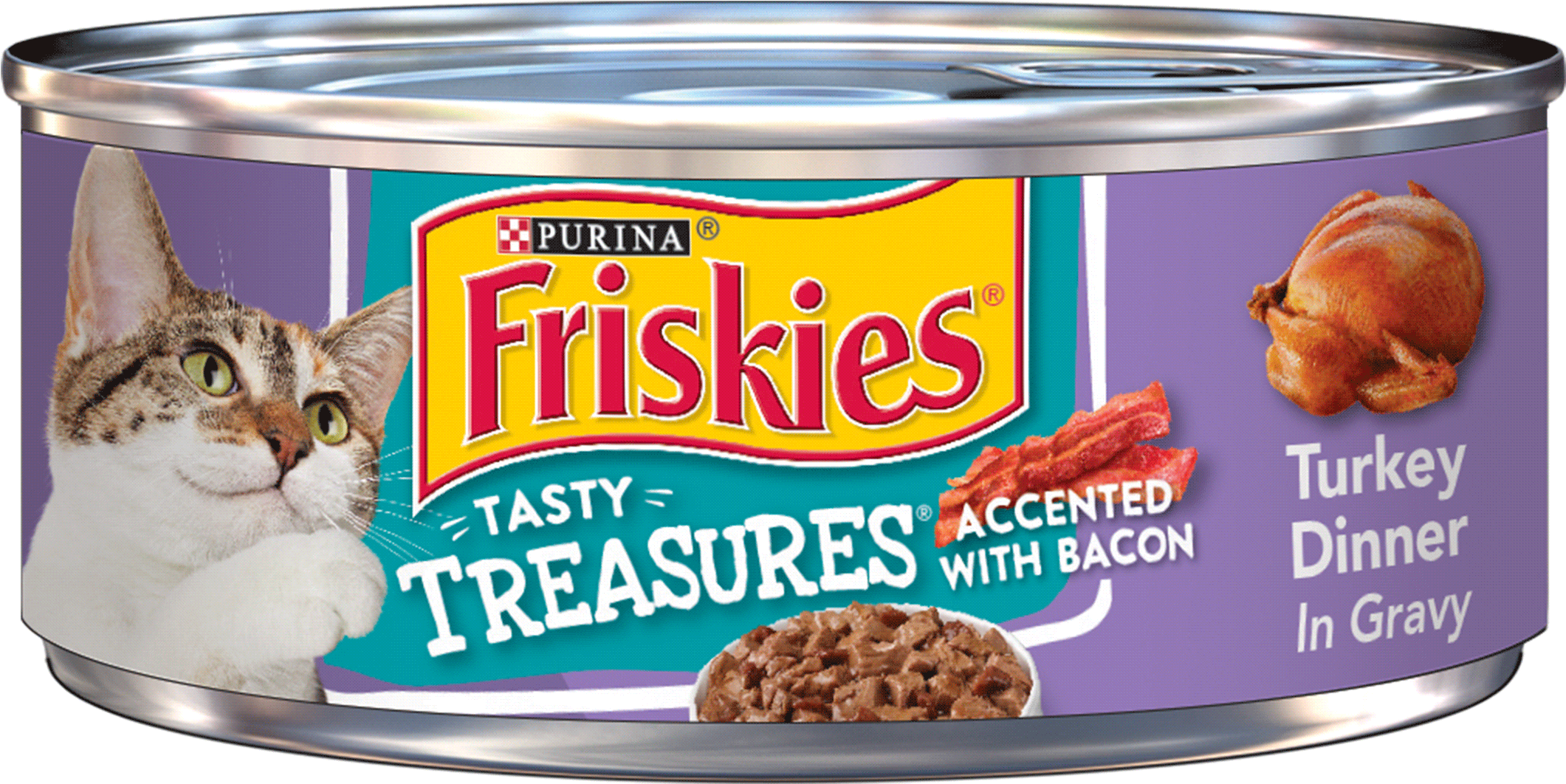 Purina Friskies Tasty Treasures Turkey Dinner In Gravy - Friskies Cat Food Transparent PNG - 2400x2400 - Free Download on - Food Transparent PNG Free Download