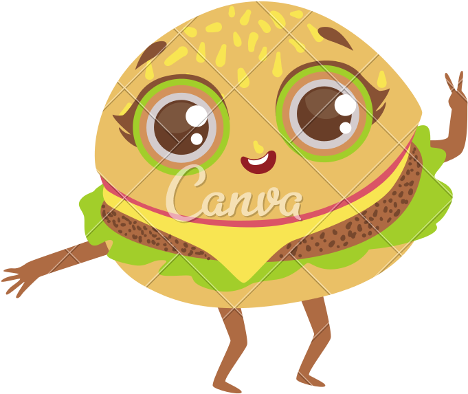 Food Clipart Hamburger Drawing Sandwich Sandwich Dibujo - Sandwich Animado Transparent PNG - 681x573 - Free Download on - Food Transparent PNG Free Download