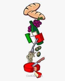 Download Free Png Orange Cat Cartoon Transparent Png - Italian Wine And Food Clipart, Png Download - Food Transparent PNG Free Download