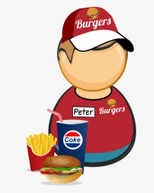 Fast Food Worker Clipart - Fast Food Worker Png, Transparent - Food Transparent PNG Free Download