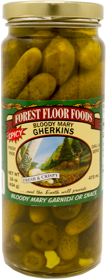 Forest Floor Bloody Mary Gherkins - Forest Floor Foods Garlic Stuffed Spanish Olives Transparent PNG - 1000x1000 - Free Download on - Food Transparent PNG Free Download