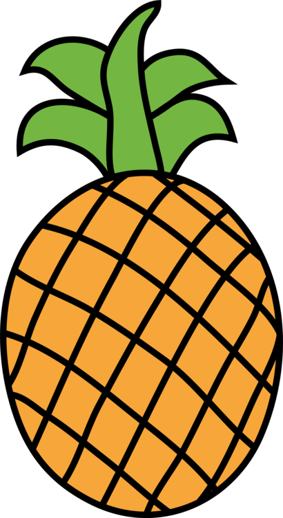 Pineapple Food Fruit Download Luau - Fruits Clipart Black And White Transparent PNG - 410x749 - Free Download on - Food Transparent PNG Free Download