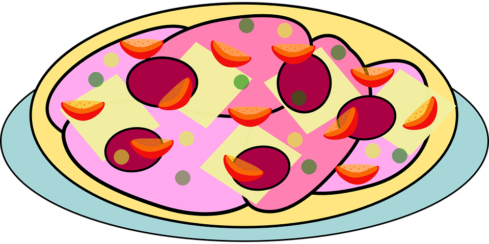 Food, Pizza, Cheese, Plate, Pepperoni, Cartoon, Italian - Animasi Food Transparent PNG - 640x320 - Free Download on - Food Transparent PNG Free Download