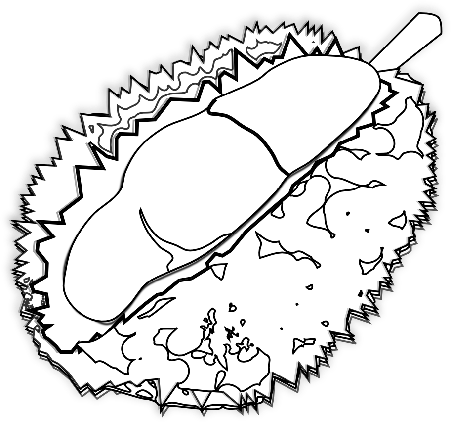 Food Durian Durian Black White Line Art 999px 385 - Durian Icon White Png Transparent PNG - 999x1050 - Free Download on - Food Transparent PNG Free Download