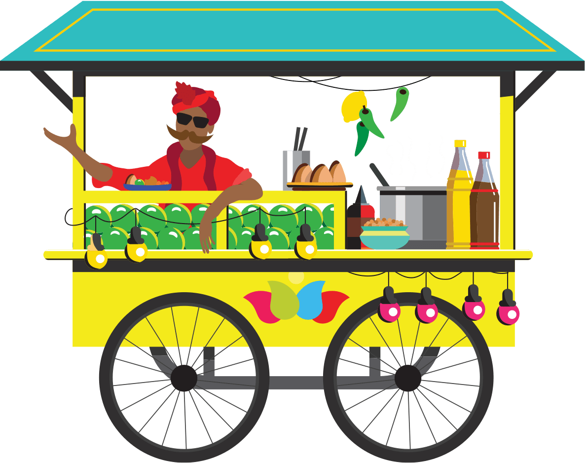 Food Cart - Indian Street Food Art Transparent PNG - 1186x938 - Free Download on - Food Transparent PNG Free Download