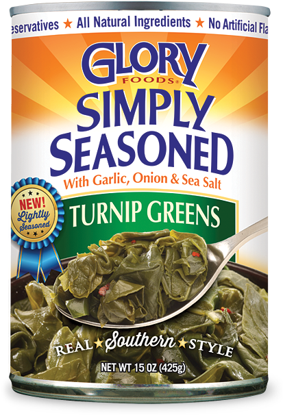 Simply Seasoned Turnip Greens - Glory Foods Sensibly Seasoned Collard Greens - 14.5 Transparent PNG - 600x700 - Free Download on - Food Transparent PNG Free Download