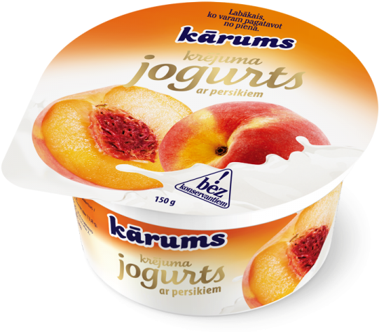 Sweet Cream Yogurt «kārums» With Peaches - Diet Food Transparent PNG - 600x600 - Free Download on - Food Transparent PNG Free Download