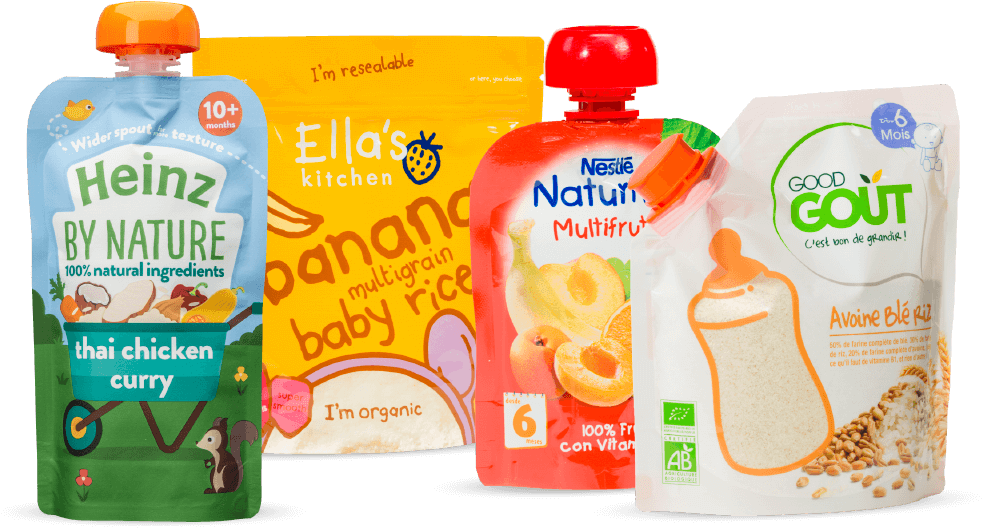 Hot Filling Or Pasteurized Baby Food Products - Baby Food Pouches Transparent PNG - 1000x528 - Free Download on - Food Transparent PNG Free Download