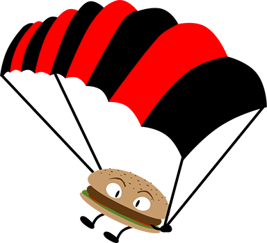 Awesome Food For Awesome People Keep Your Energy Levels - Food Parachute - Free Transparent PNG Clipart Images Download. - Food Transparent PNG Free Download