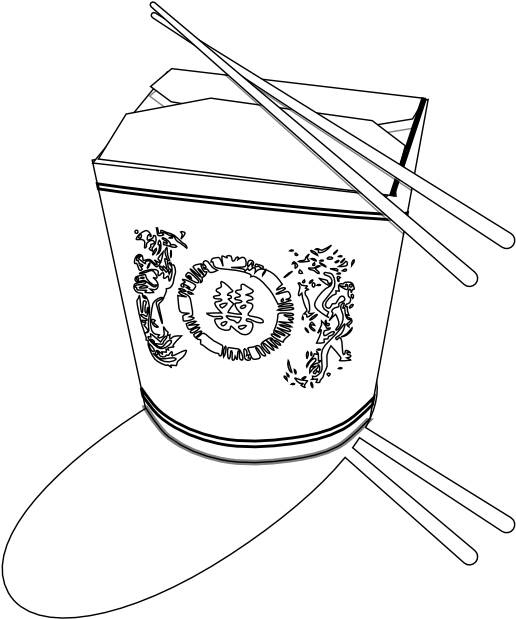 Image Royalty Free Chinese Food Clipart Black And White - Chinese Food Black And White Transparent PNG - 555x620 - Free Download on - Food Transparent PNG Free Download