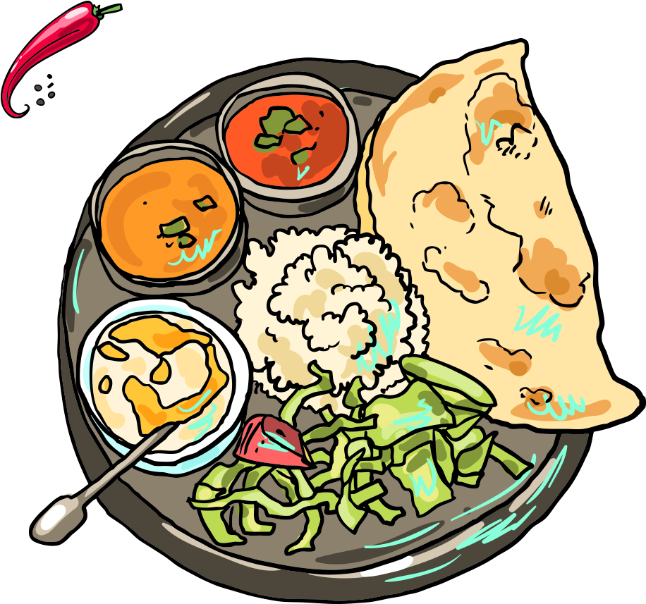 Indian Cuisine Pakora Samosa Rajma - Indian Food Illustrations Transparent PNG - 1000x1000 - Free Download on - Food Transparent PNG Free Download