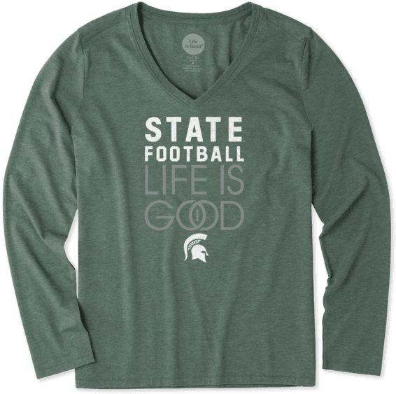 Women's Michigan State Infinity Football Long Sleeve - University Of Oklahoma Women's Shirt Transparent PNG - 570x570 - Free Download on - Football Transparent PNG Free Download