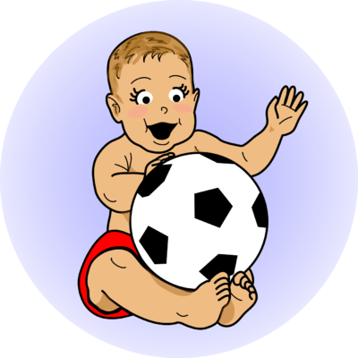Baby Playing Image Soccer Baby Clip Art Png - Baby With Football Clipart Transparent PNG - 400x400 - Free Download on - Football Transparent PNG Free Download