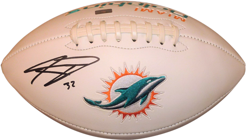Kenyan Drake Autographed Miami Dolphins Logo Football - Bob Griese Autographed Football - Logo Psa Dna Transparent PNG - 500x500 - Free Download on - Football Transparent PNG Free Download