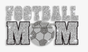 Silver & Black Football Mom Soccer Iron On Glitter - Illustration Transparent PNG - 450x450 - Free Download on - Football Transparent PNG Free Download