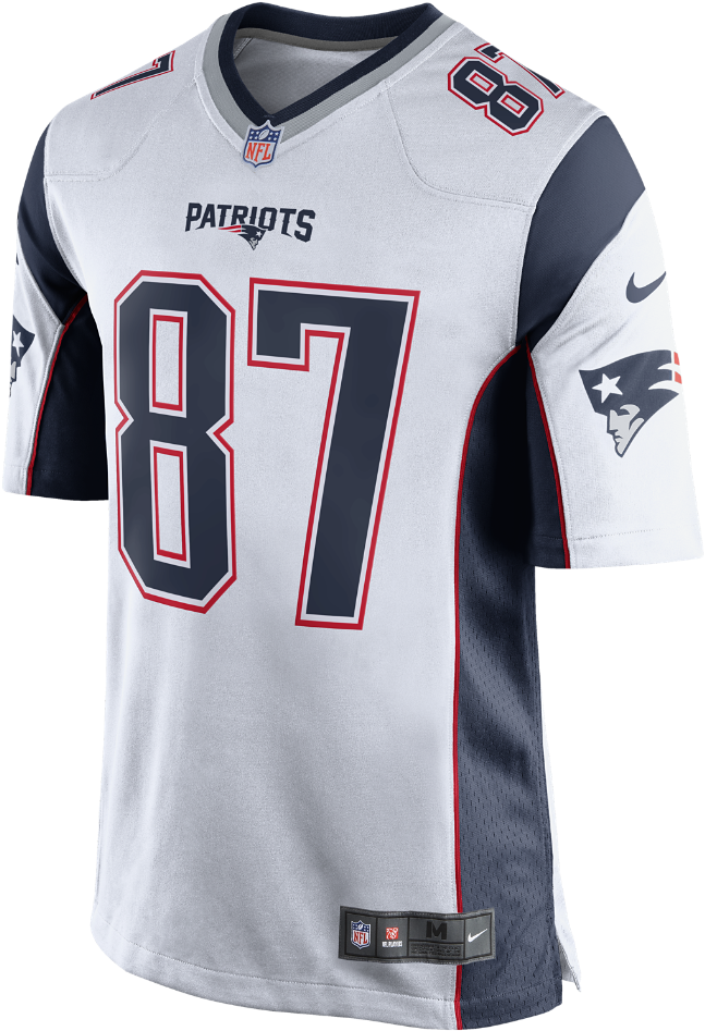 Nike Nfl New England Patriots Men's Football Away Game - Jersey Patriotas Transparent PNG - 1000x1000 - Free Download on - Football Transparent PNG Free Download
